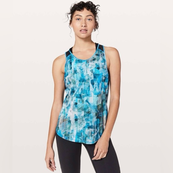 lululemon athletica Tops - Lululemon Sculpt Tank II Sun Dazed Multi Blue / Super Dark
W1ACTS Size 12?